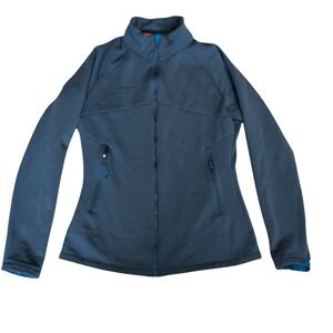 MAMMUT Women's Fleece Jacket Teal Blue Full Zip Outdoor Athletic Size S